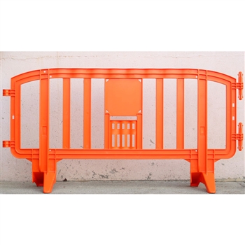 Movit - 6.5' ft. Plastic Crowd Control Barricade Orange