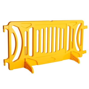 Plastic Crowd Control Fillable Barricade Otw - Yellow