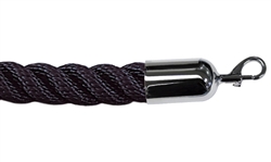 Twisted Plastic Rope Black with Metal Ends